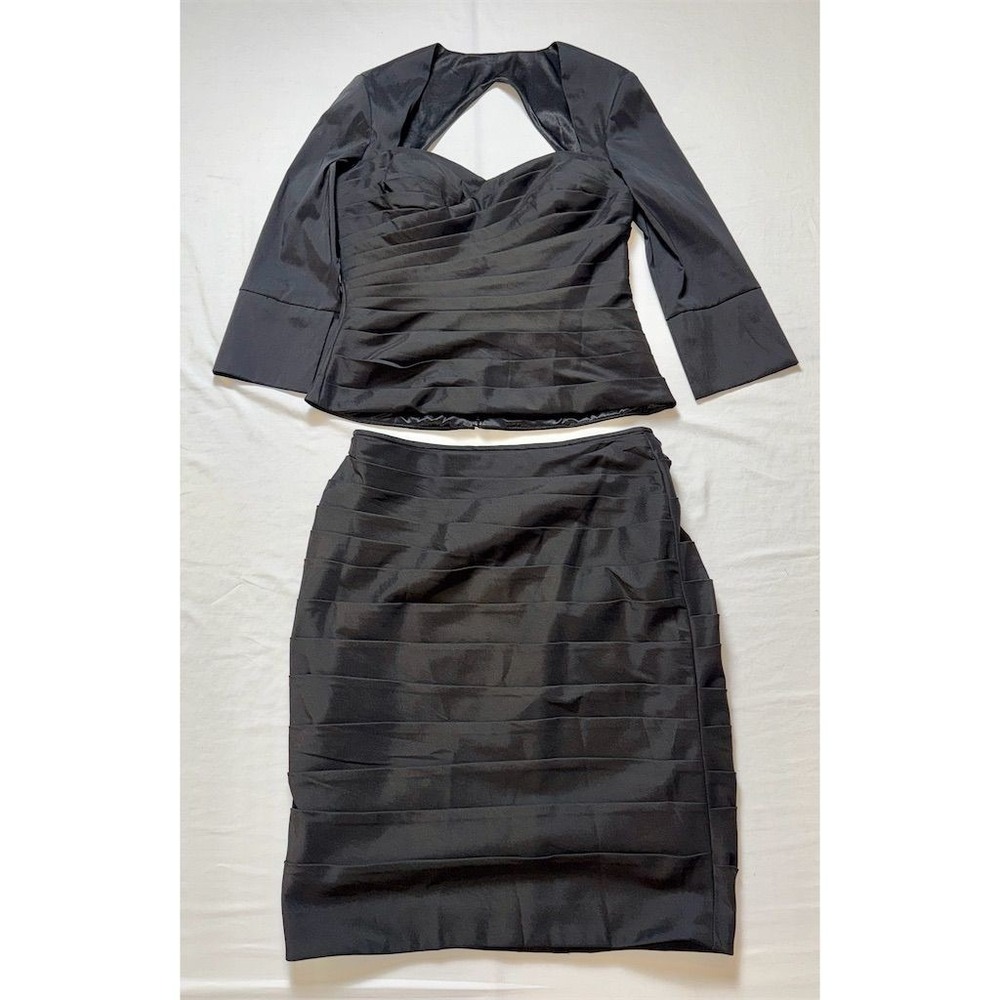 Victor Costa Women's Black Two-Piece‎ Long Formal Dress Vtg 10 dynasty old money